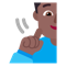 Deaf Man- Medium-Dark Skin Tone emoji on Microsoft